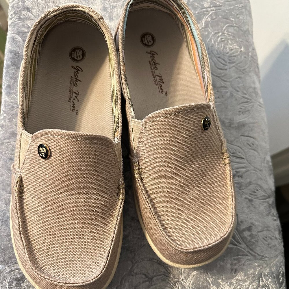 Womens Orthotic Canvas Loafer Shoes
